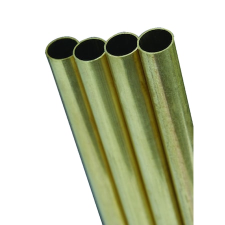 K&S Precision Metals K&S 3/16 in. D X 0.014 in. W X 36 in. L Round Brass Tube 1 pk 1147